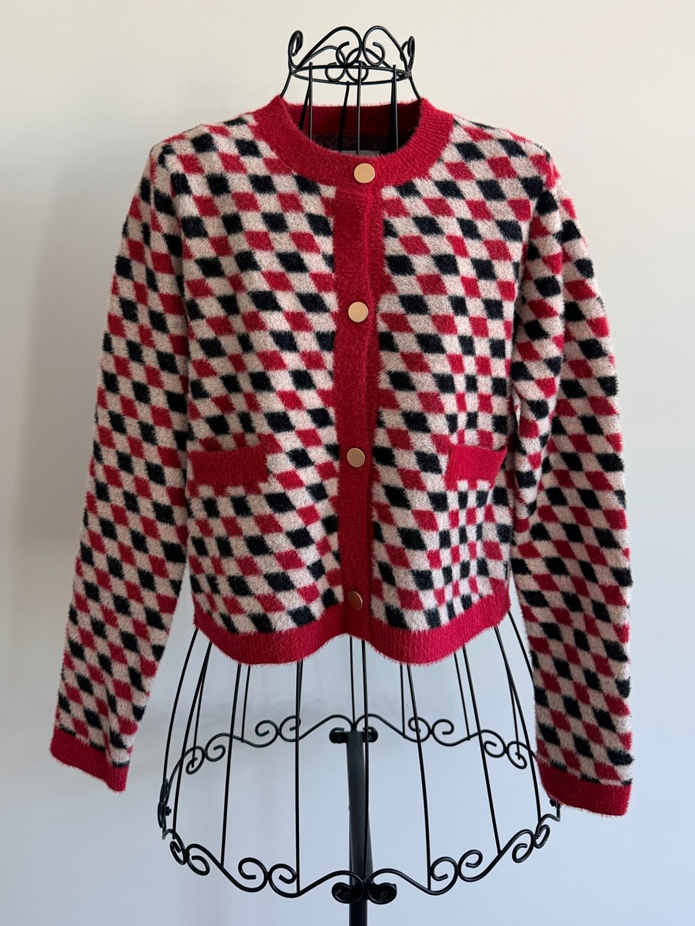 NVLT Check Knit Cardigan